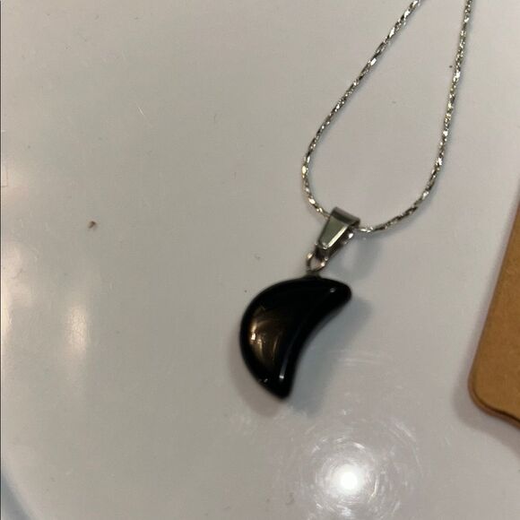 Obsidian Pendant Necklace - Picture 2 of 2